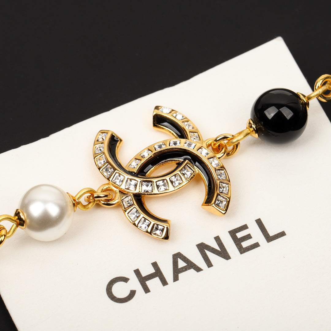 Chanel Black Pearl Necklace