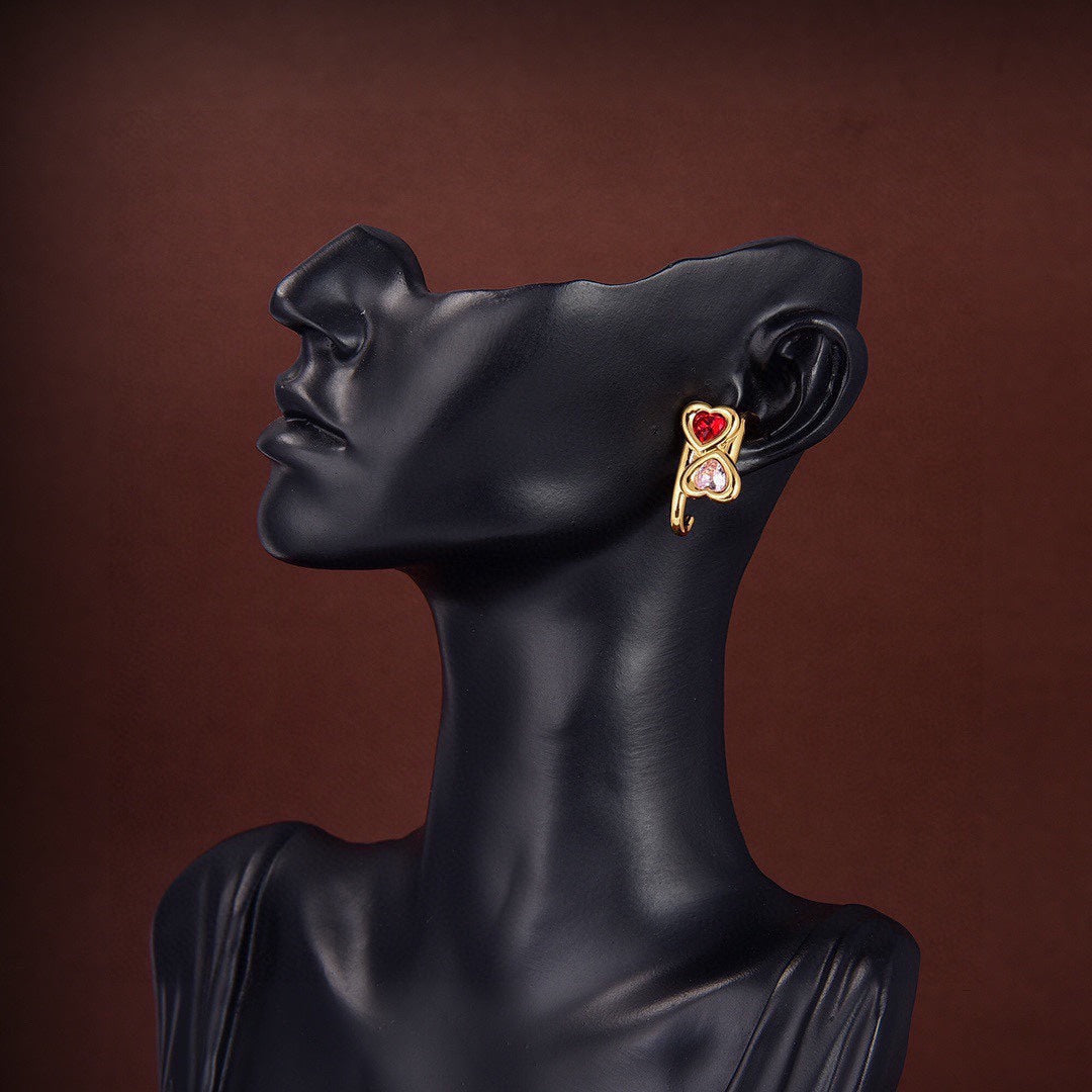 Bvlgari Crystal Earrings - 18K Yellow Gold