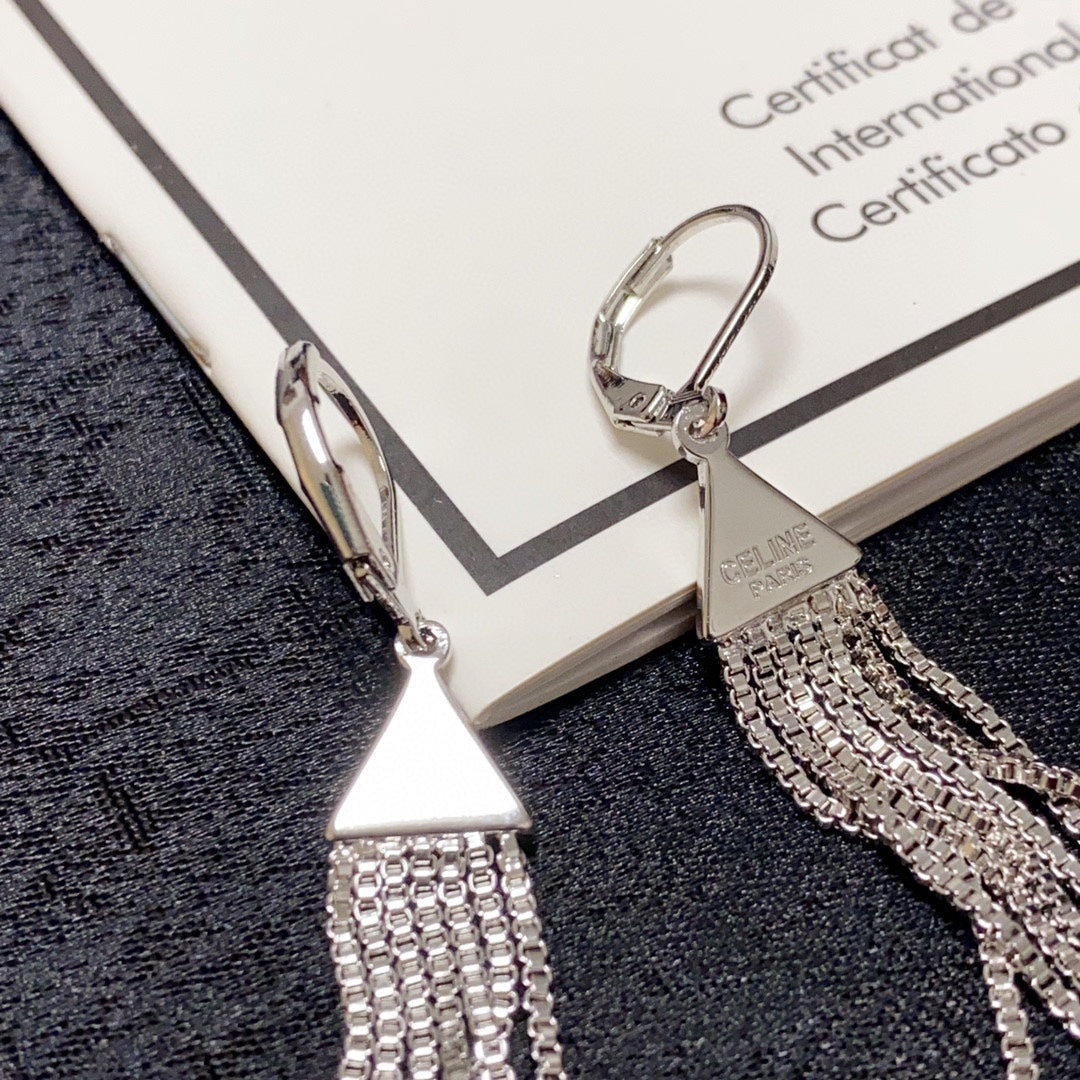 Celine Earrings - 18K White Gold