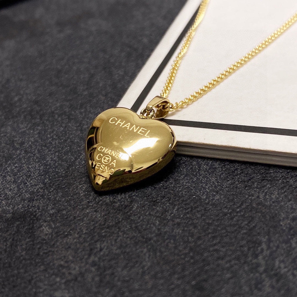 Chanel Blue Heart Necklace