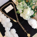 Chanel Gold Leather Necklace