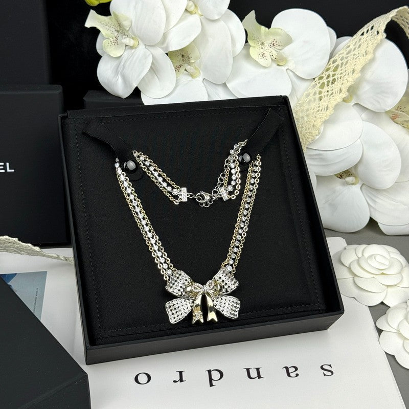 Chanel 25K Bow Tie Choker Necklace