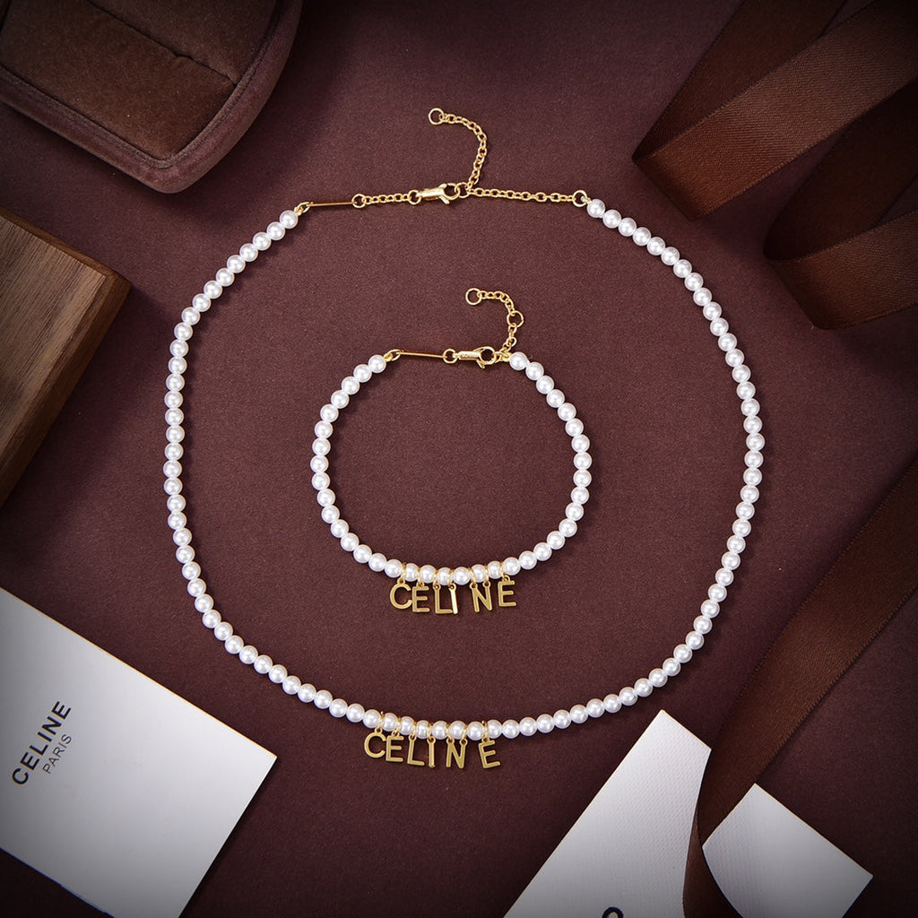Celine Triomphe Paris Pearl Necklace