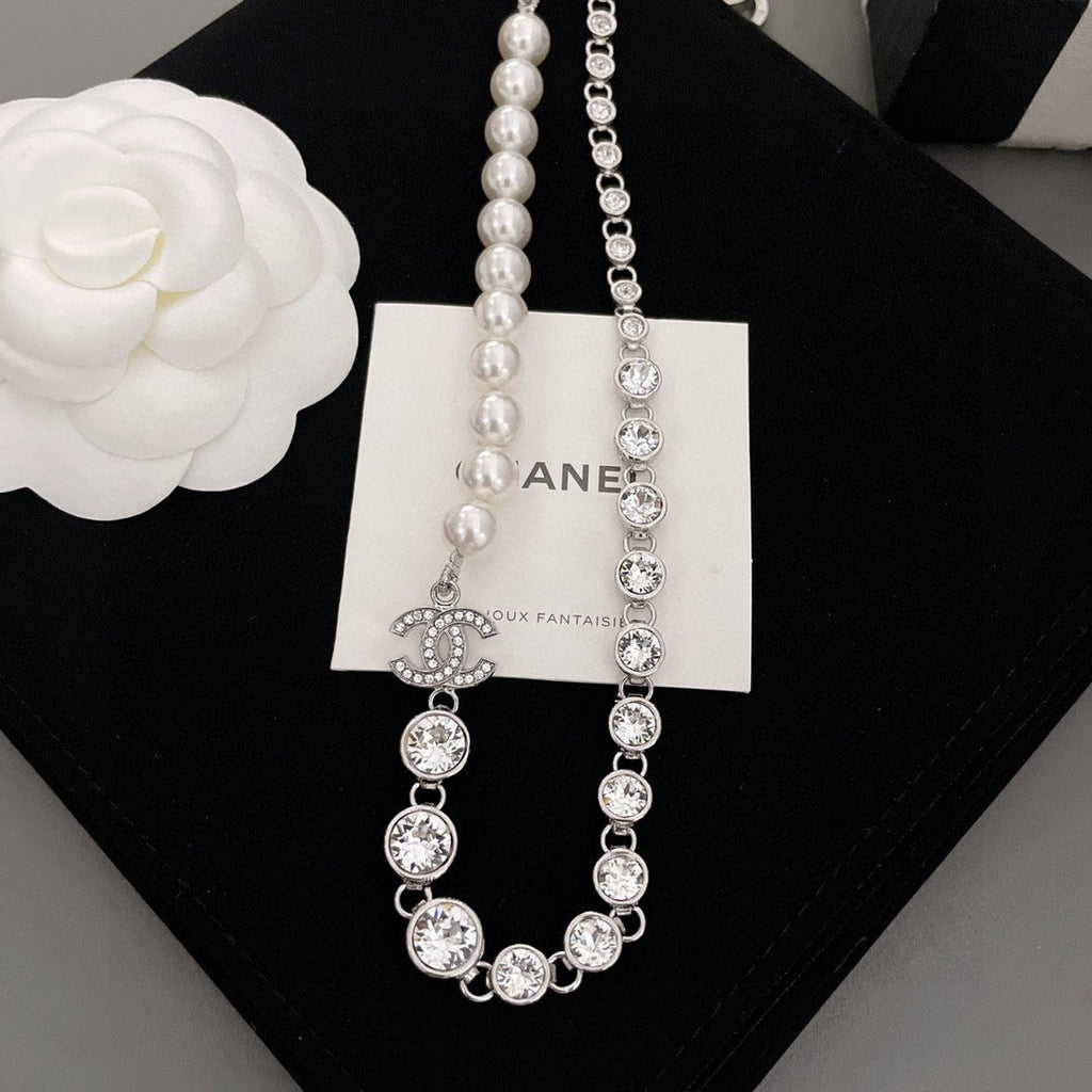 Chanel Pearls Crystal Necklace