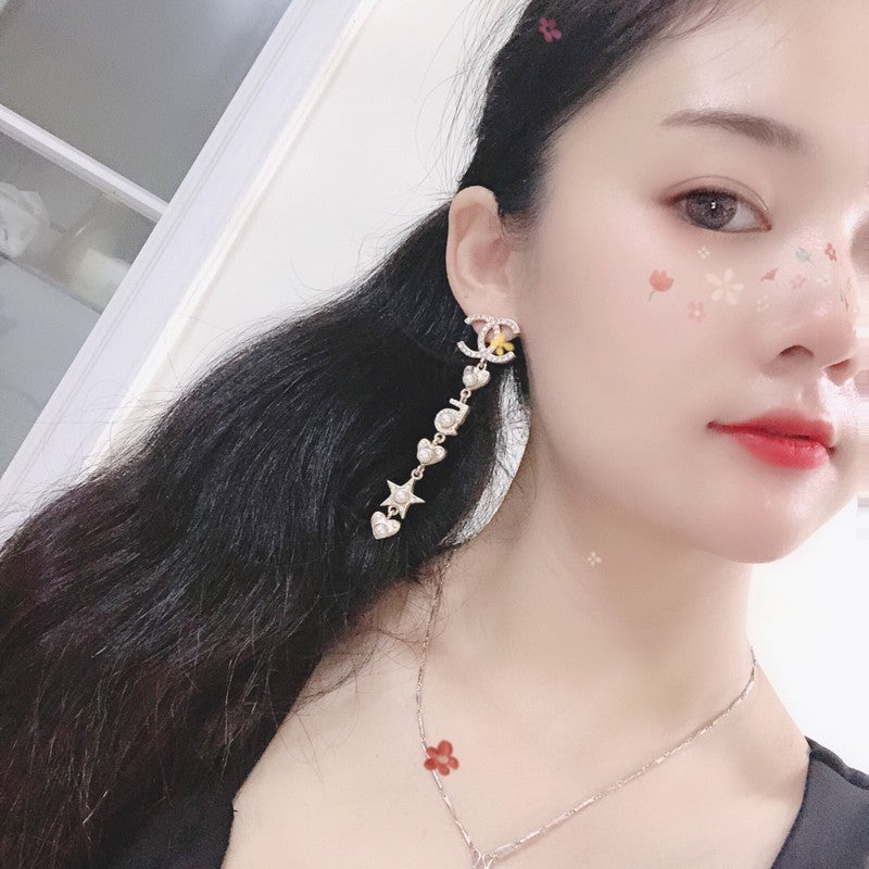 Chanel No.5 Long Earrings - 18K Yellow Gold