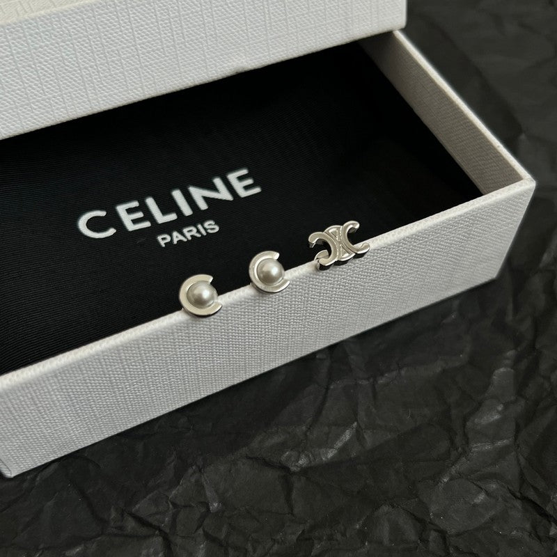 Celine Pearl Earrings - 18K Gold