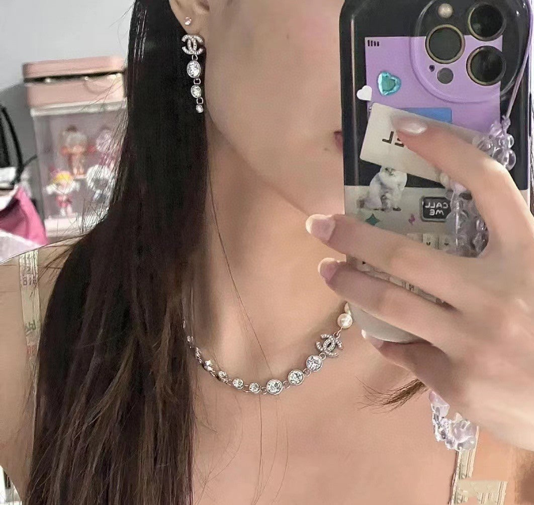 Chanel Pearls Crystal Necklace