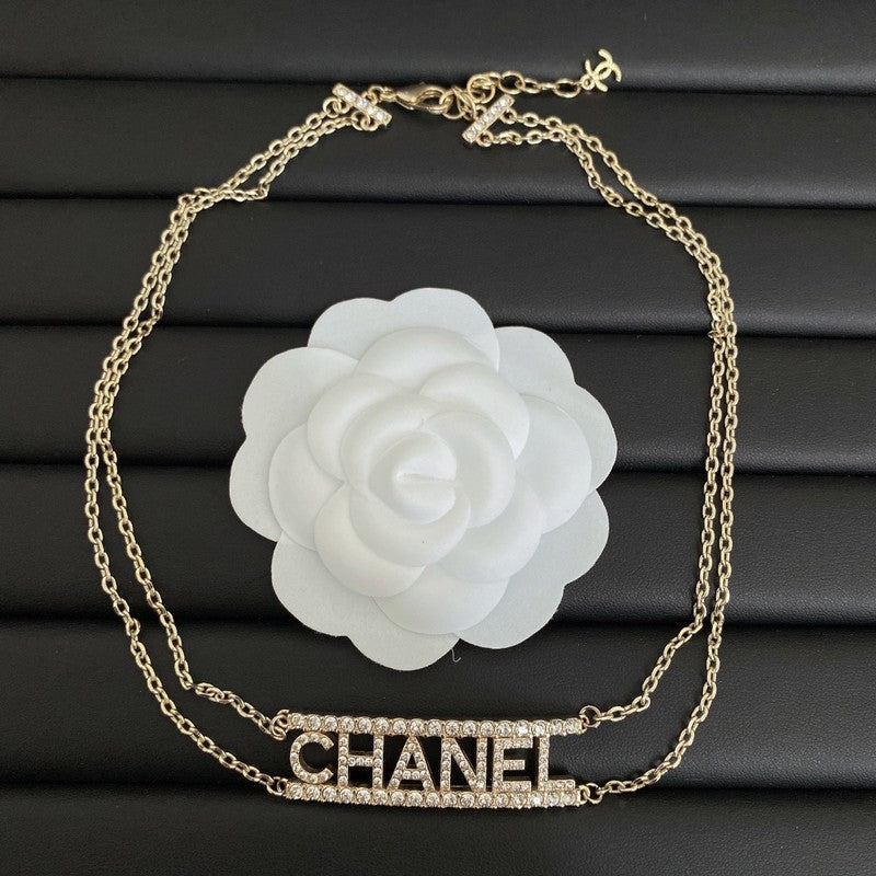 Chanel Letter Diamond Choker Necklace