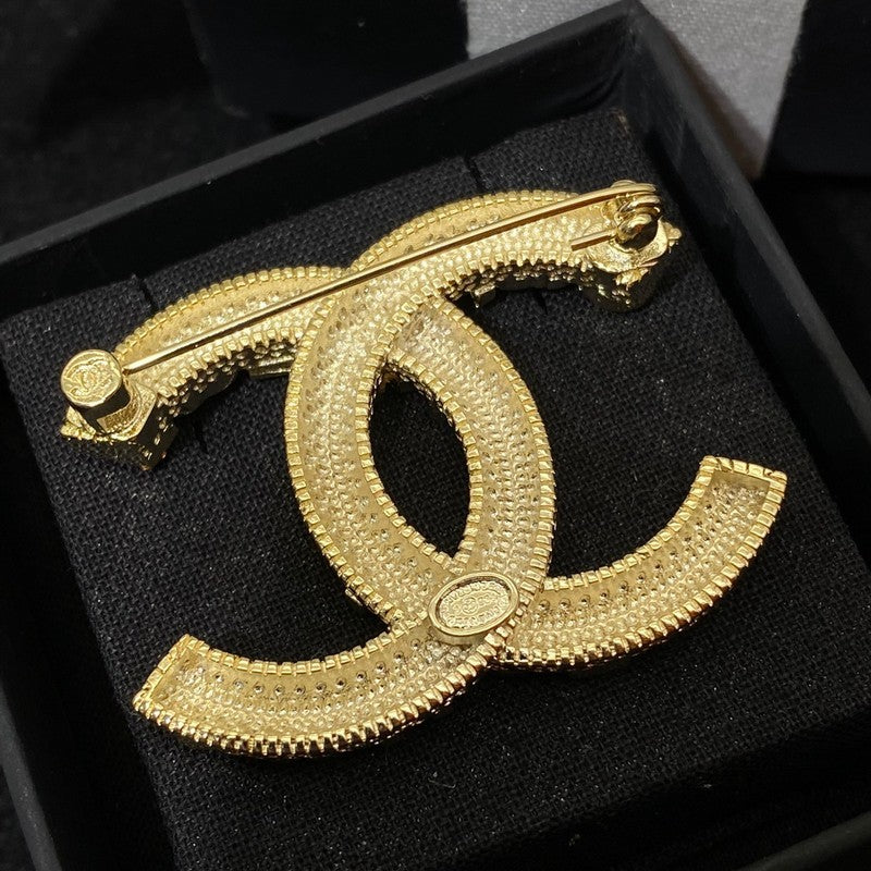 Chanel Diamond Gold Brooch