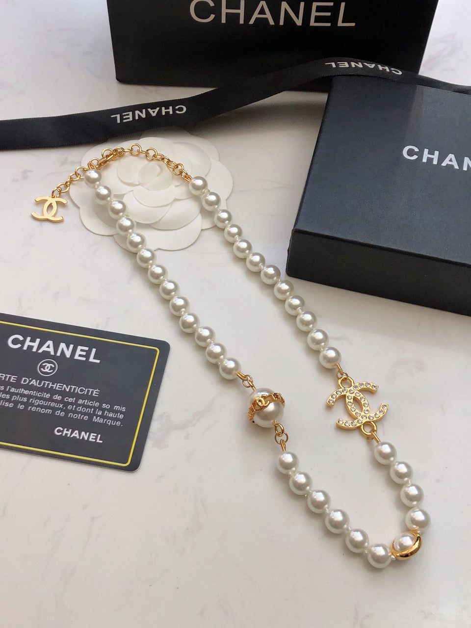 Chanel Pearl Chain Necklace