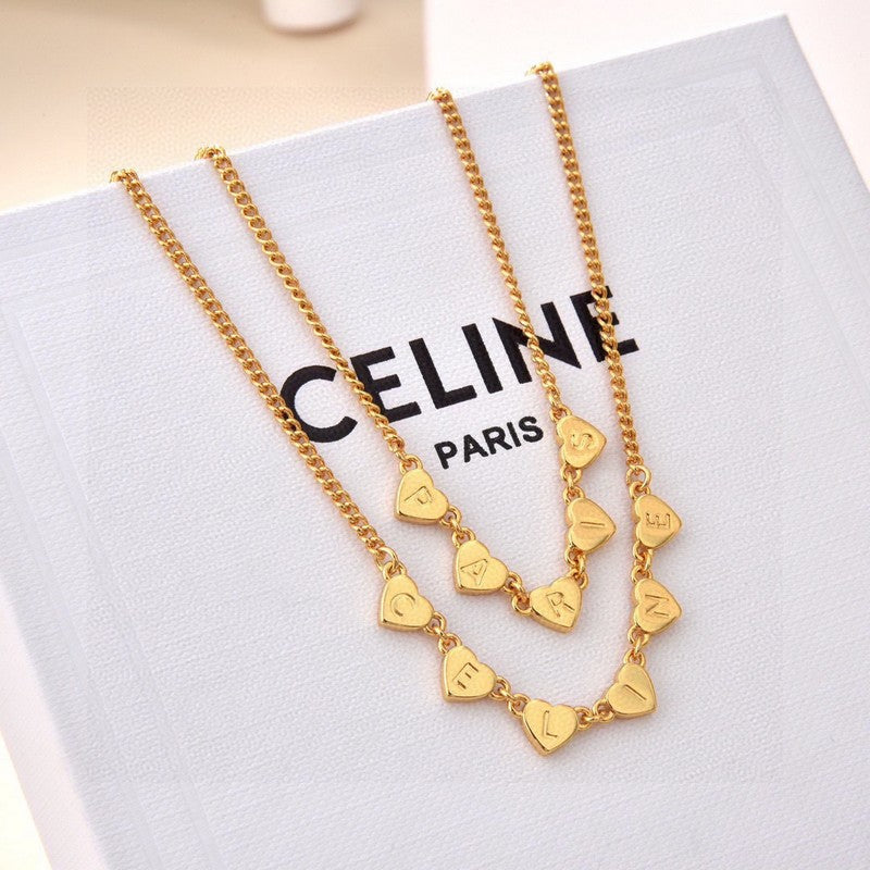 Celine Triomphe Celine Gold Necklace