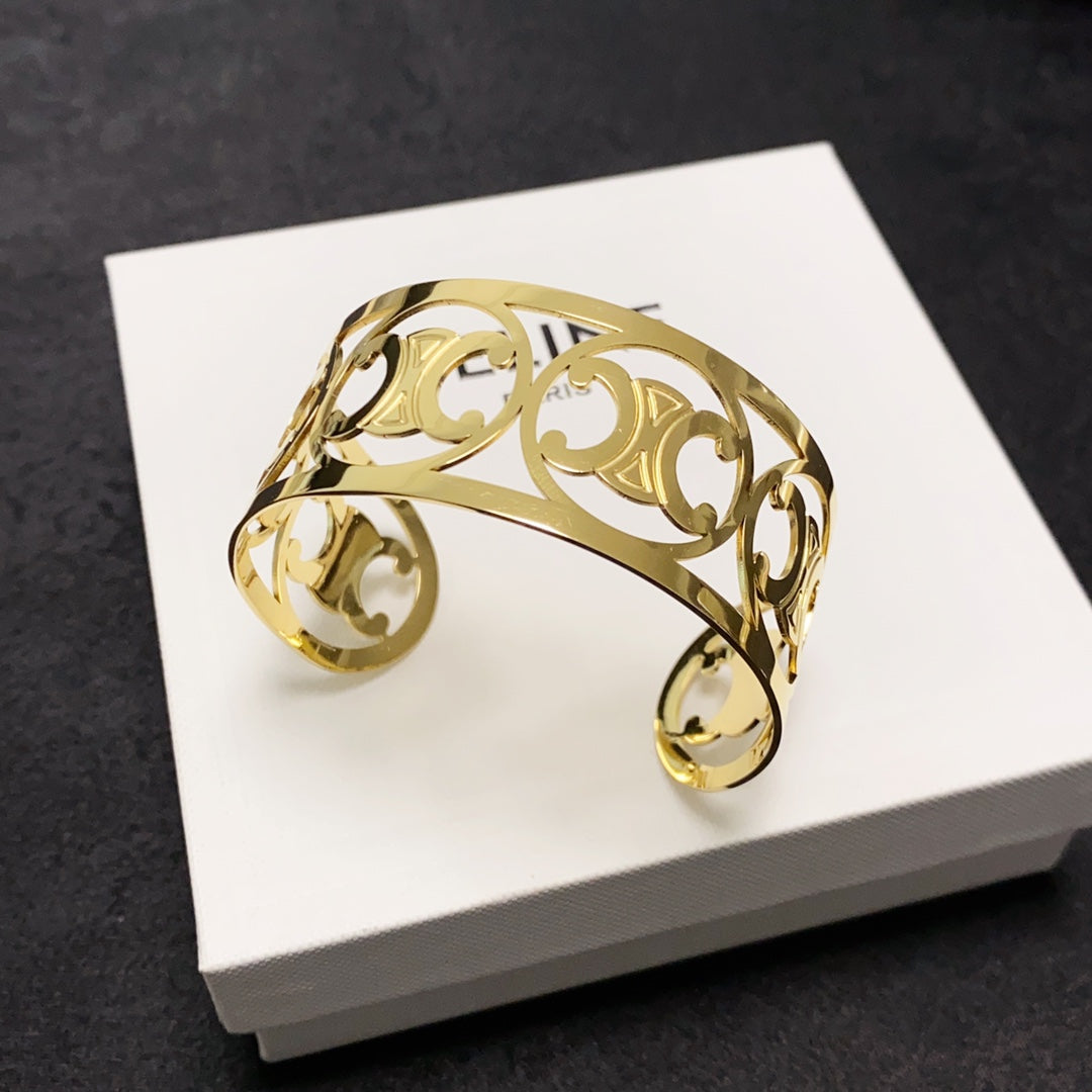 Celine Triomphe Open Cuff Bracelet