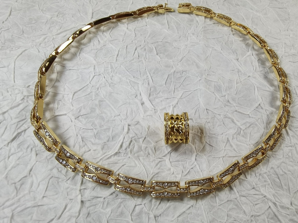 B.zero1 Diamonds Chain Link Necklace - 18K Gold