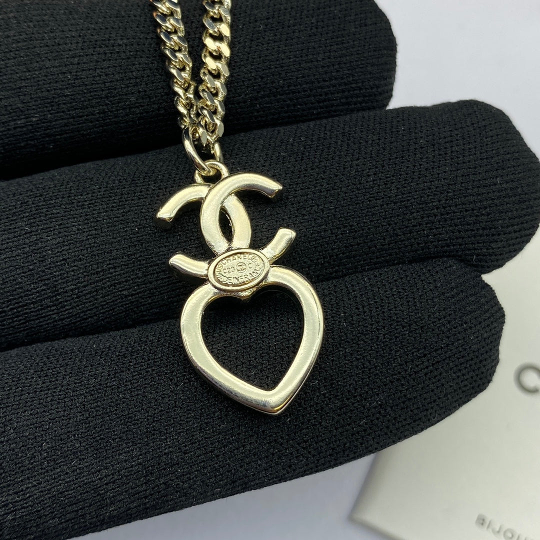 Chanel Heart Chain Necklace