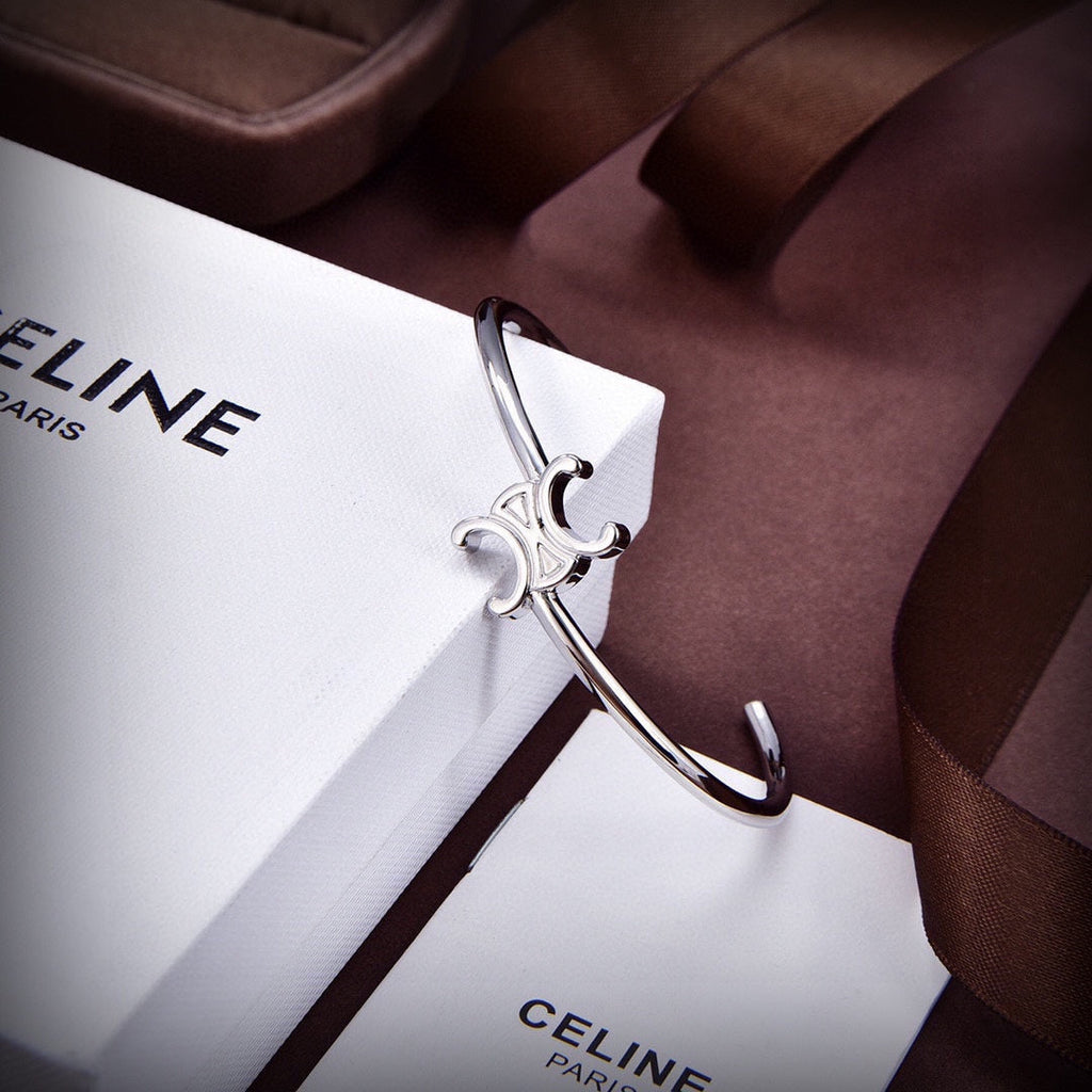 Celine Triomphe Asymmetric Bracelet
