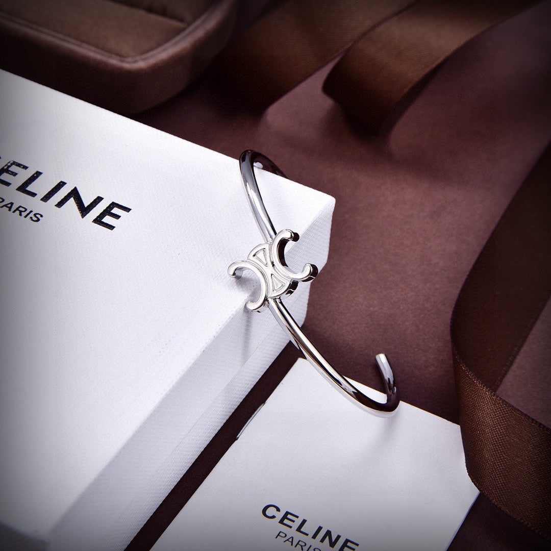 Celine Triomphe Asymmetric Bracelet