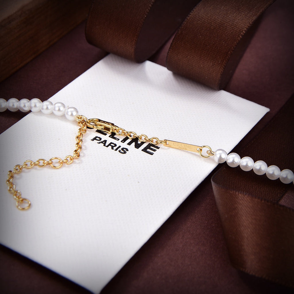 Celine Triomphe Paris Pearl Necklace