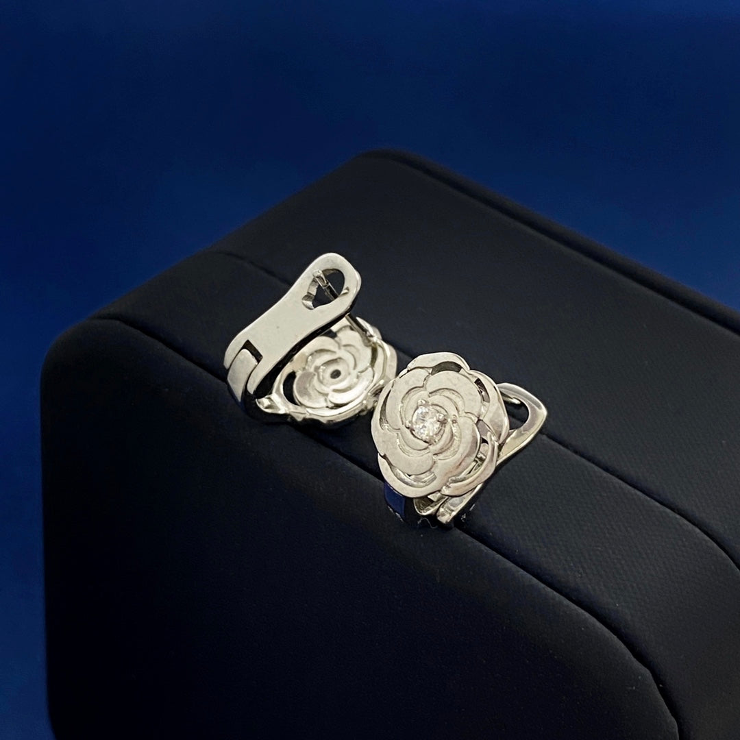 Chanel Camellia Earrings - 18K Gold