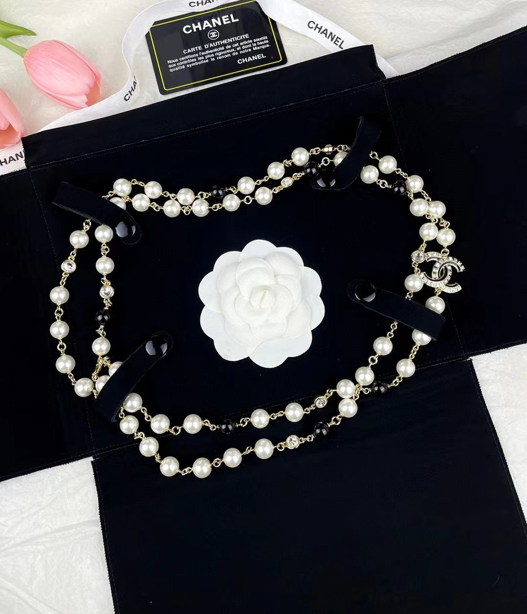 Chanel 23S Long Pearl Necklace
