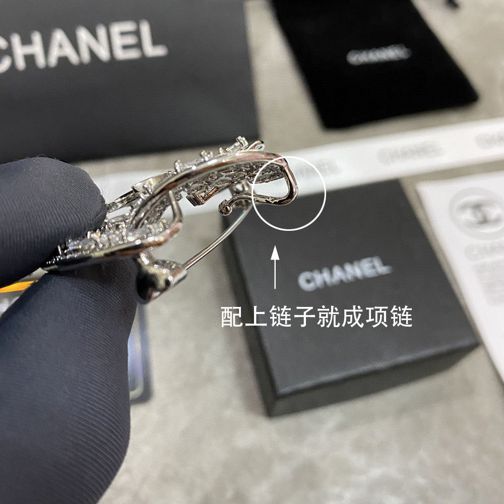 Chanel Camellia Crystal Brooch