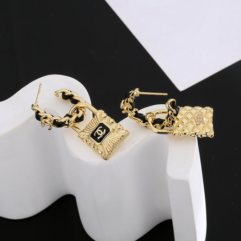 Chanel Lock Earrings - 18K Yellow Gold