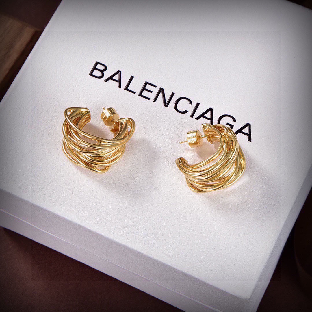 Balenciaga Earrings - 18K Yellow Gold