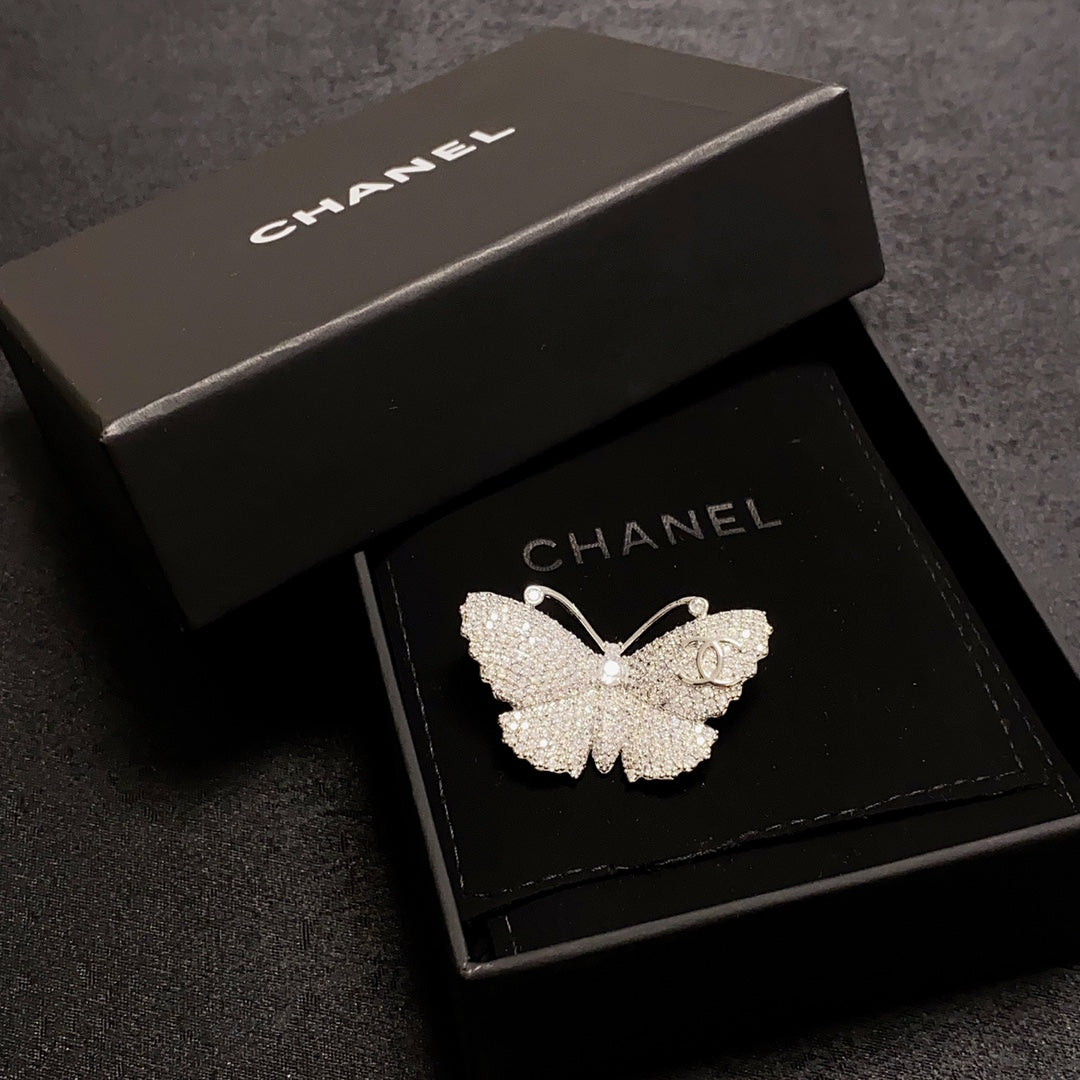 Chanel Butterfly Diamond Brooch