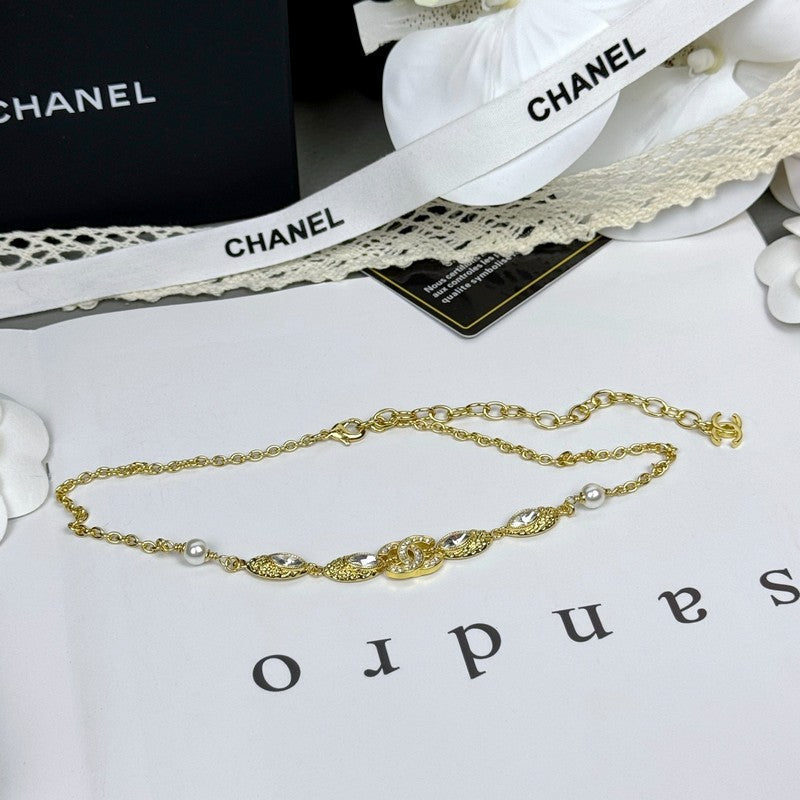 Chanel 26C Crystal Gold Necklace