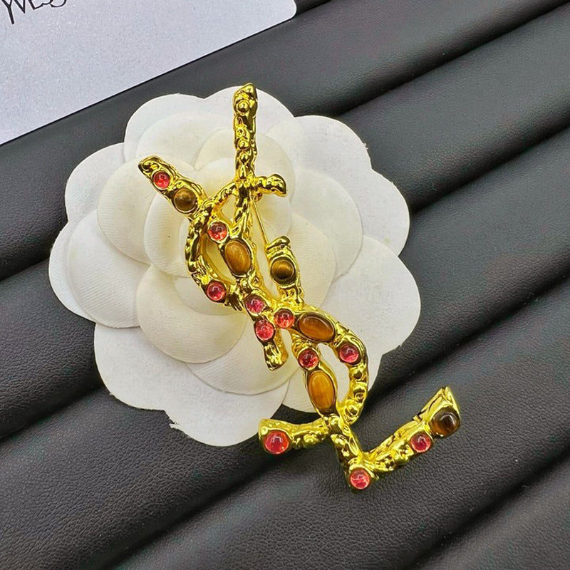 YSL Crystal Brooch