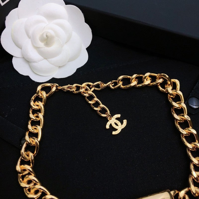 Chanel Pearl Choker Chain Necklace