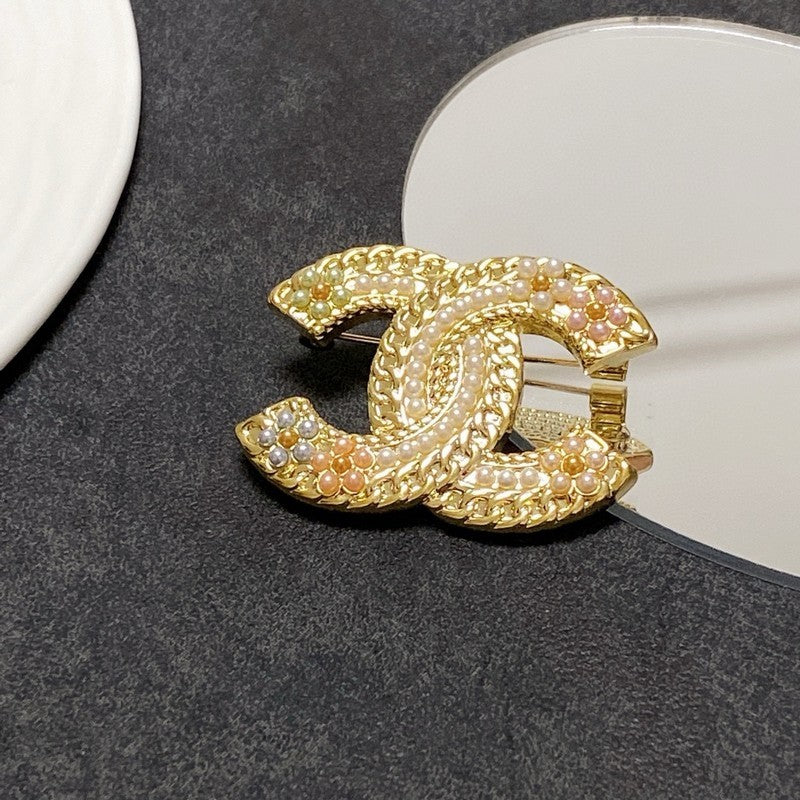 Chanel Pearl Gold Brooch