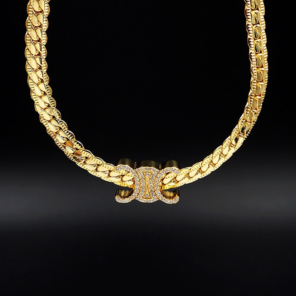 Celine Triomphe Diamond Necklace