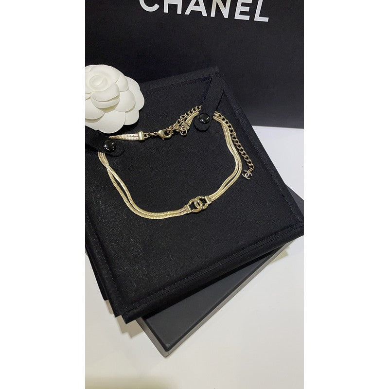 Chanel Gold Choker Chain Necklace