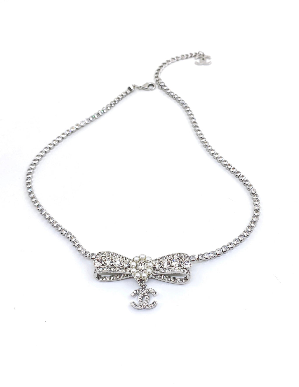 Chanel Diamonds Bow Tie Necklace