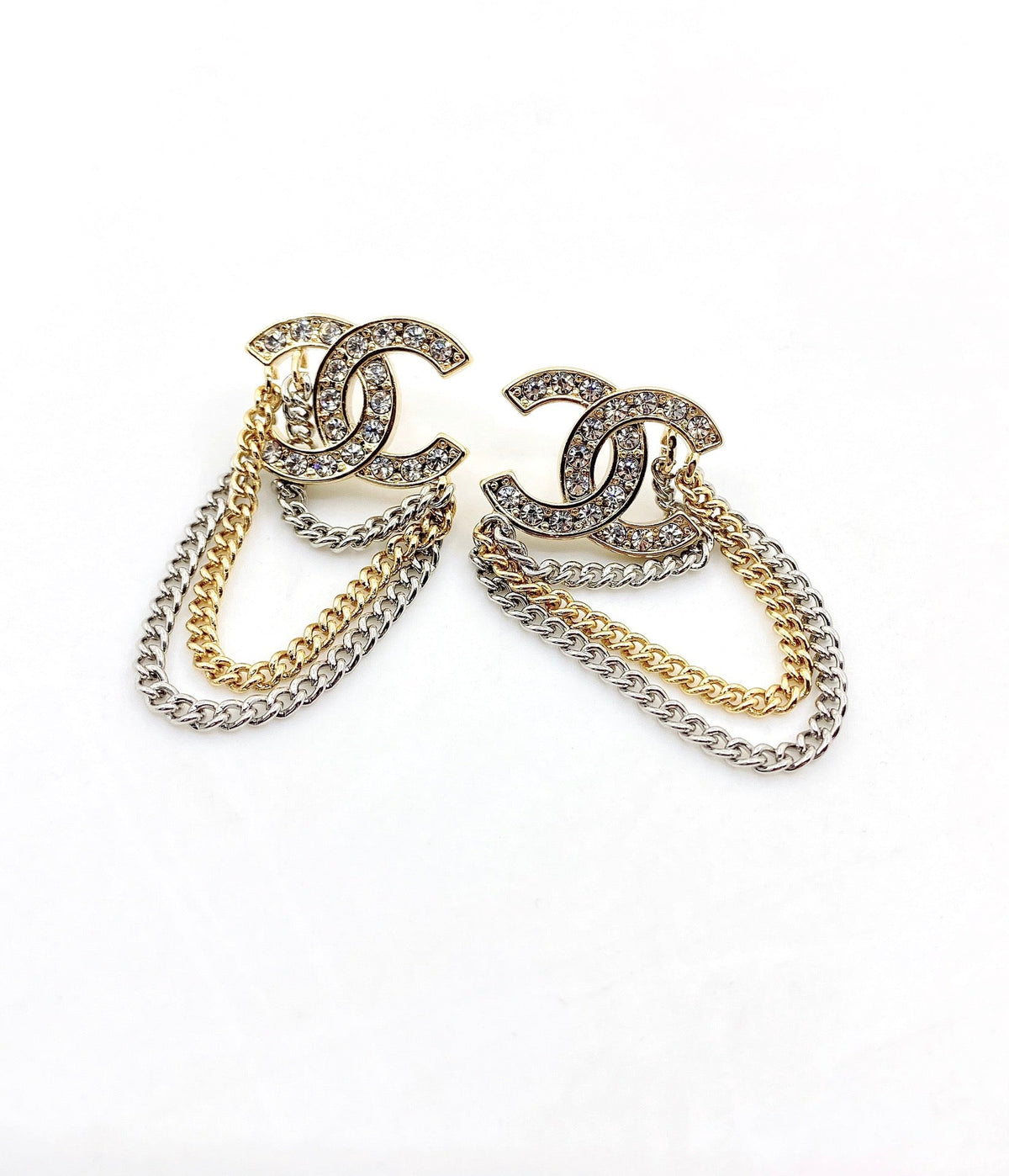 Chanel Chain Pendant Earrings - 18K Yellow Gold