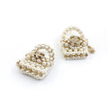 Chanel Small Bag Pearl Earrings - 18K Yellow Gold