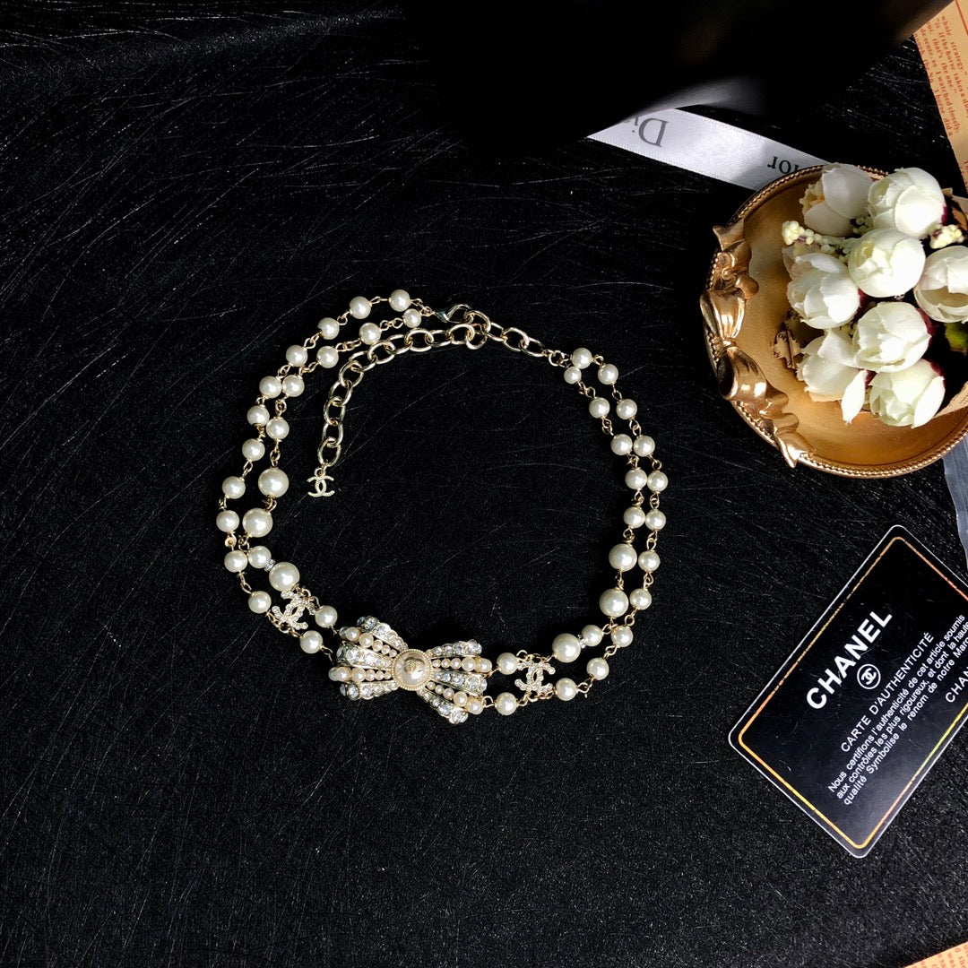 Chanel Bow Choker Necklace