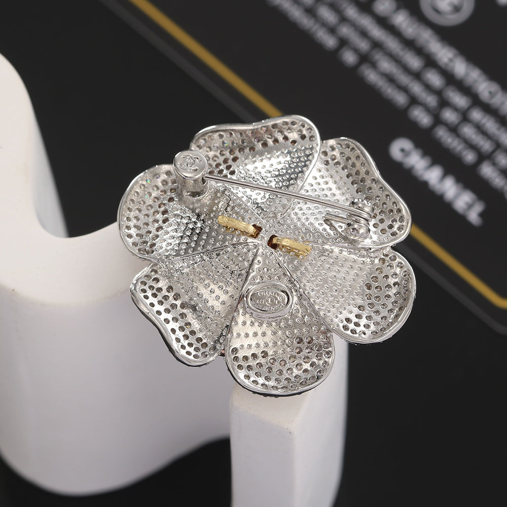 Chanel Camellia Pink Diamond Brooch