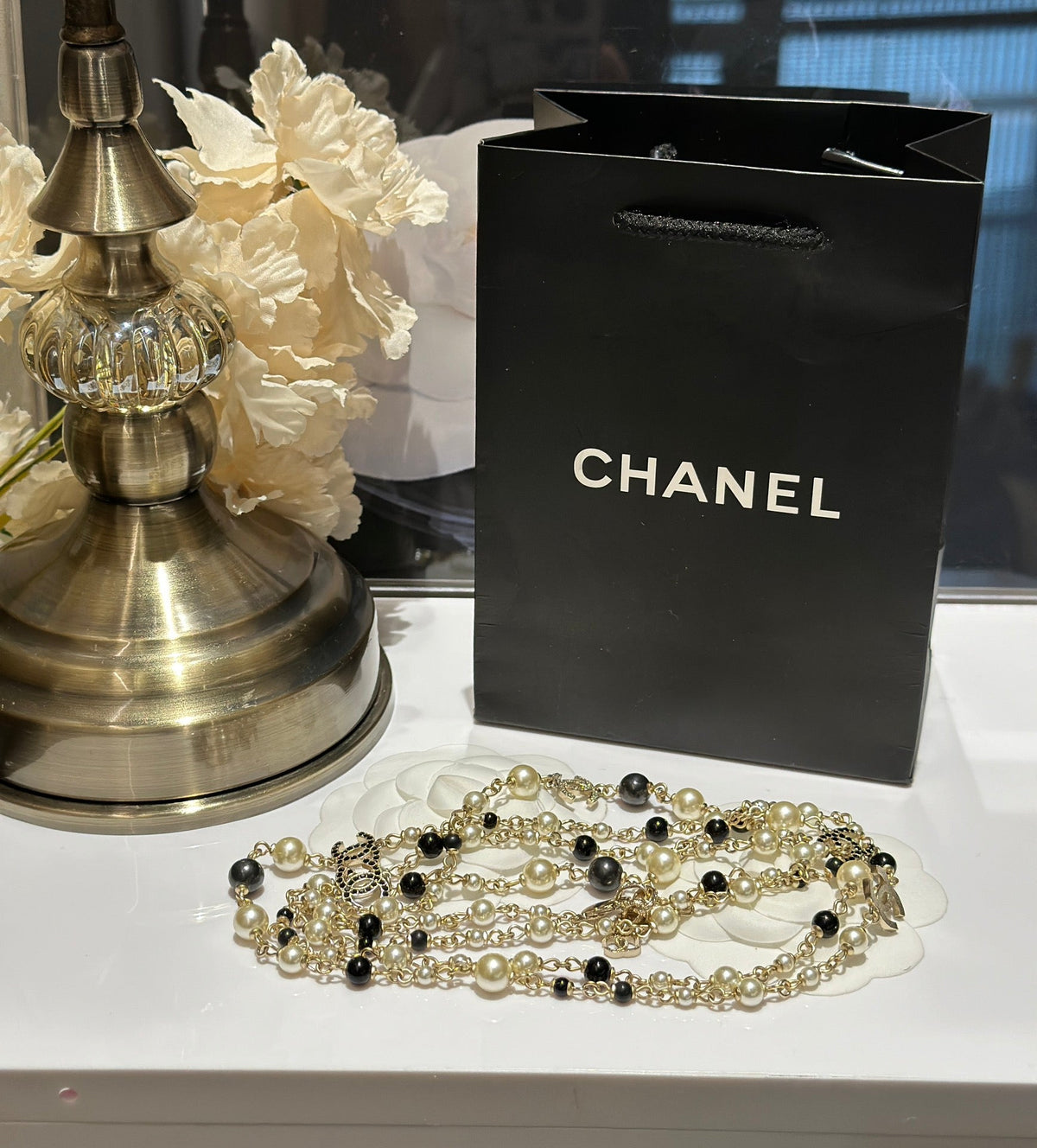 Chanel 24S Long Pearl Necklace
