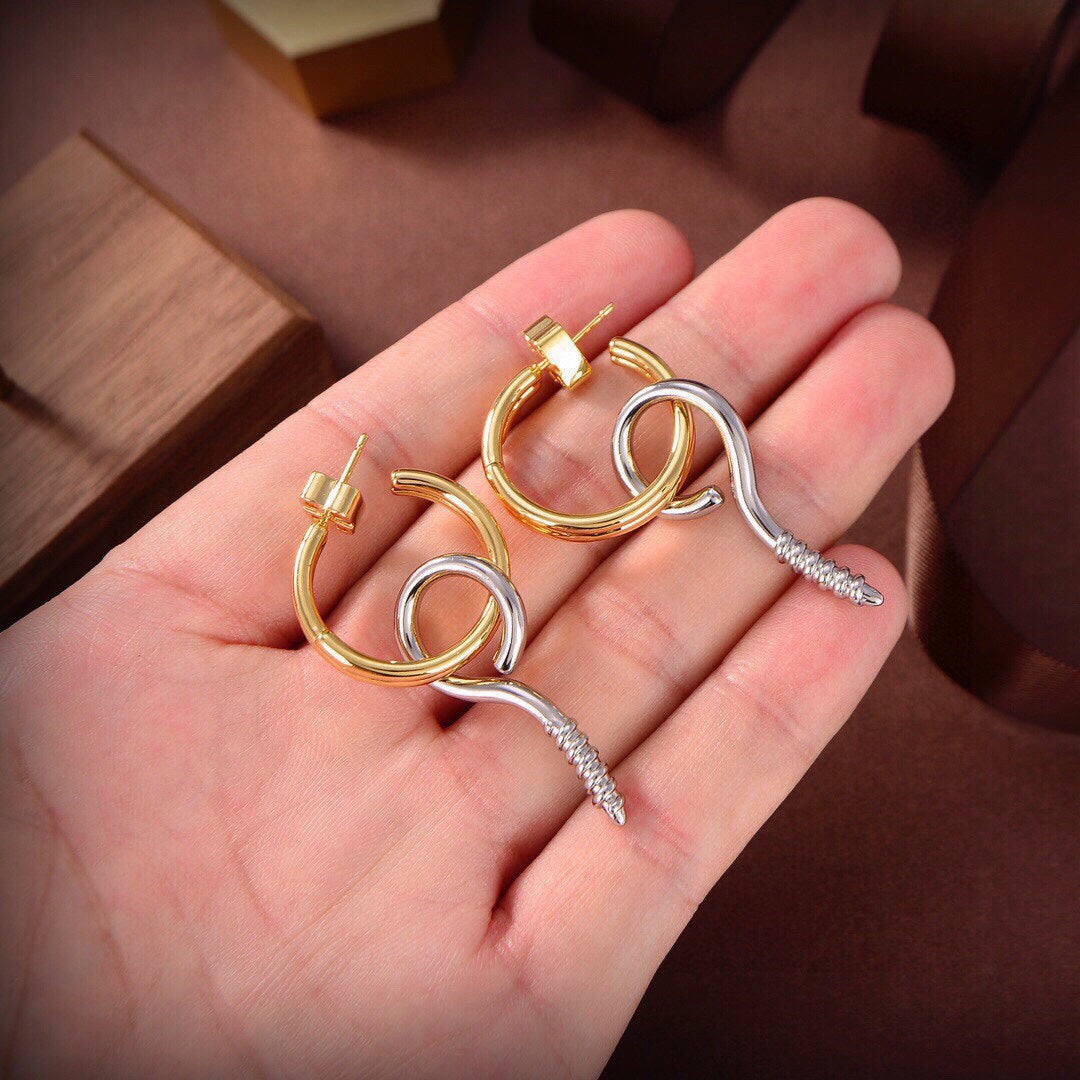 Balenciaga Screw Earrings - 18K Yellow Gold