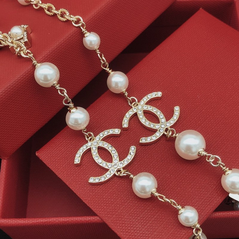 Chanel No.5 Star Long Pearl Necklace