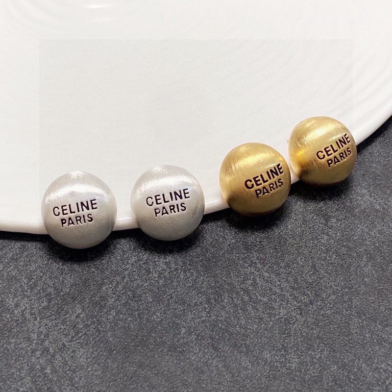 Celine Round Earrings - 18K Gold