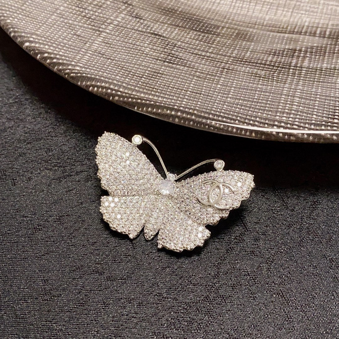 Chanel Butterfly Diamond Brooch
