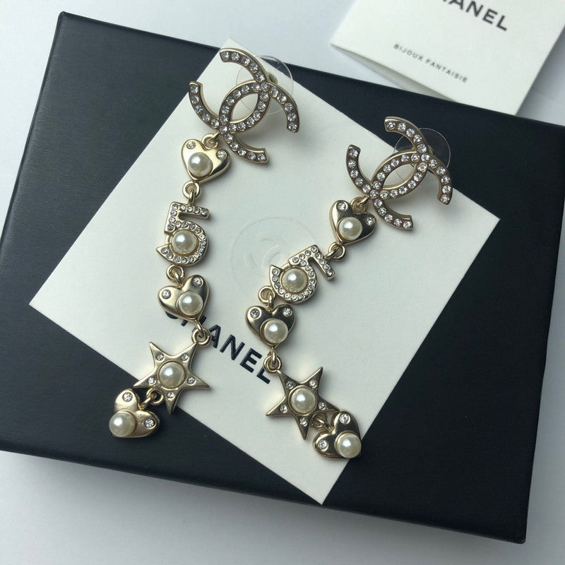 Chanel No.5 Long Earrings - 18K Yellow Gold