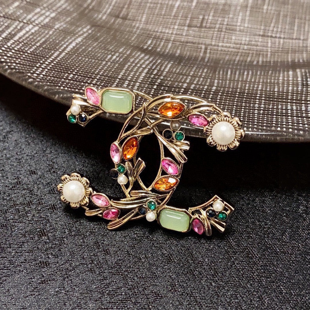 Chanel Crystal Flower Brooch