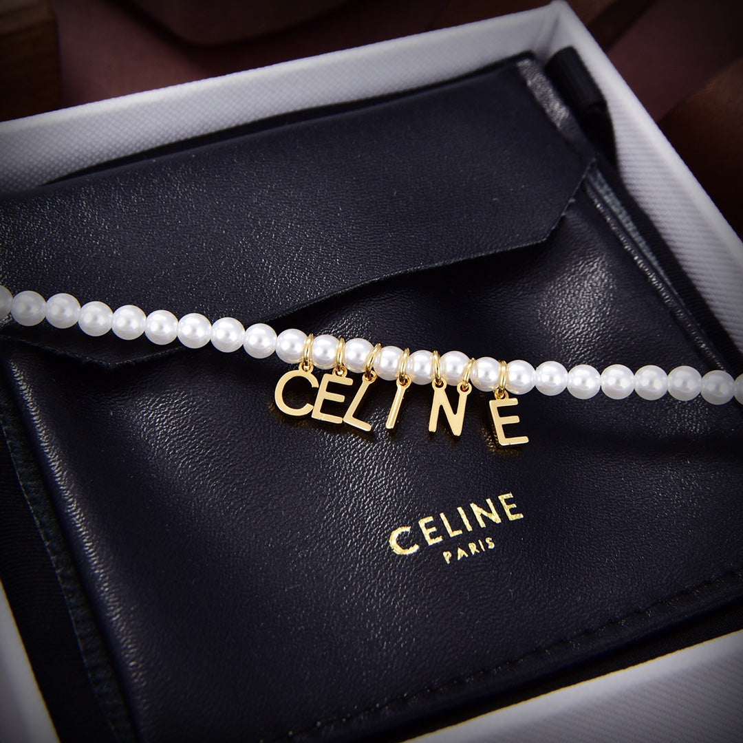 Celine Triomphe Paris Pearl Bracelet