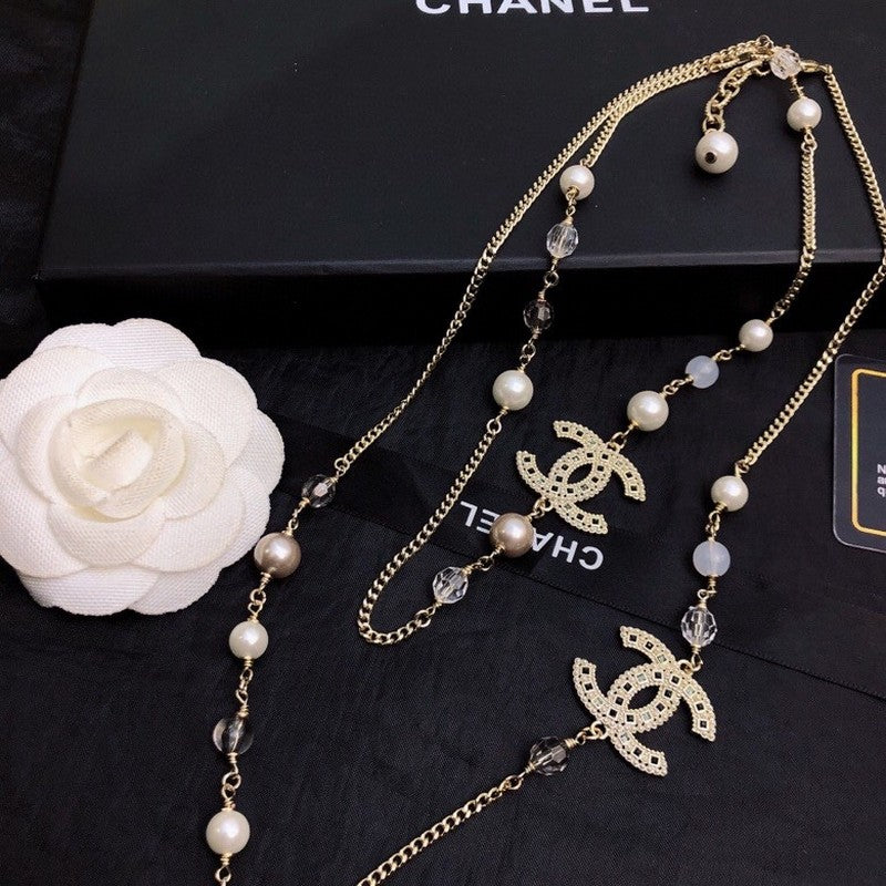 Chanel Long Pearl Necklace