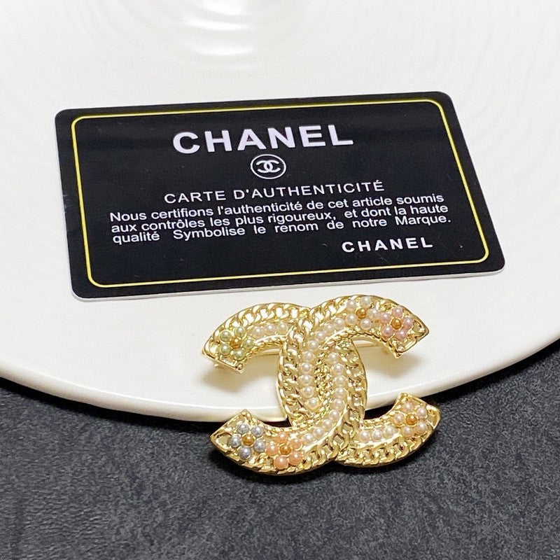 Chanel Pearl Gold Brooch