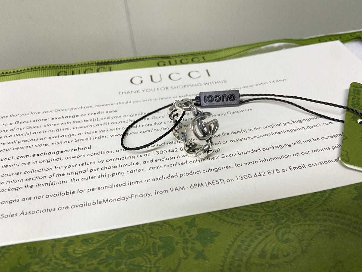 Gucci Double G Interlocking G Chain Ring