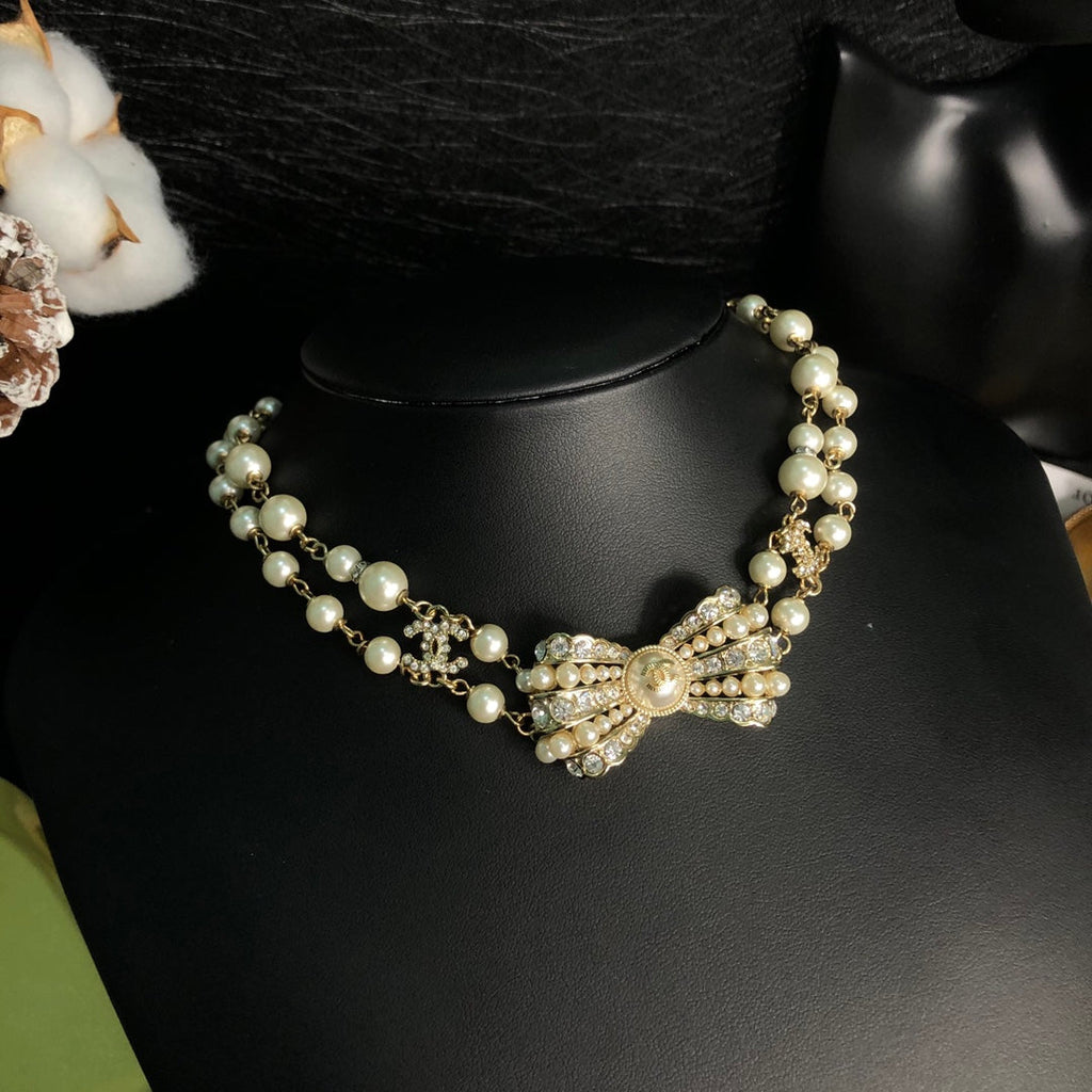 Chanel Bow Choker Necklace